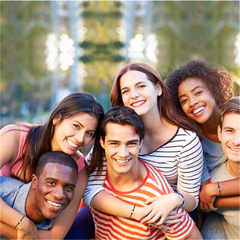 Set 1 / 2 Vòng Tay Bện Dây Màu Đen Cá Tính Cho Cặp Đôi