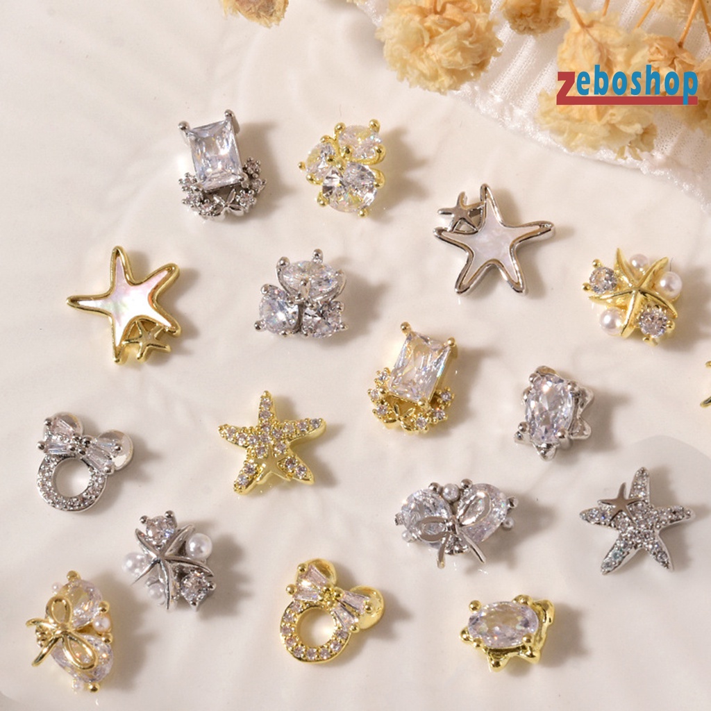 Phụ Kiện Đá Trang Trí Móng Tay Hình Sao Biển Siêu Nhẹ DIY