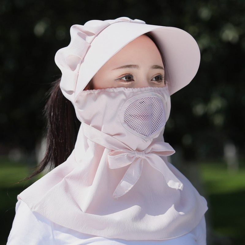 Ygt Mũ Chống Nắng Mùa Hè Thoáng Khí Kèm Khăn Che Mặt Và Cổ Cho Nữ