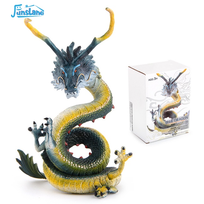 Funslane Mô Hình Thần Thoại Sinh Vật Trung Quốc Azure Dragon Tortoise Vermilion Bird Màu Trắng