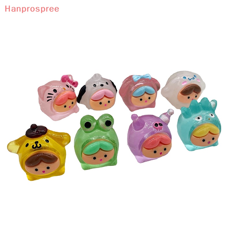 1 Đồ trang trí Búp Bê Mini Hình Sanrio Dạ Quang Trang Trí Tiểu Cảnh