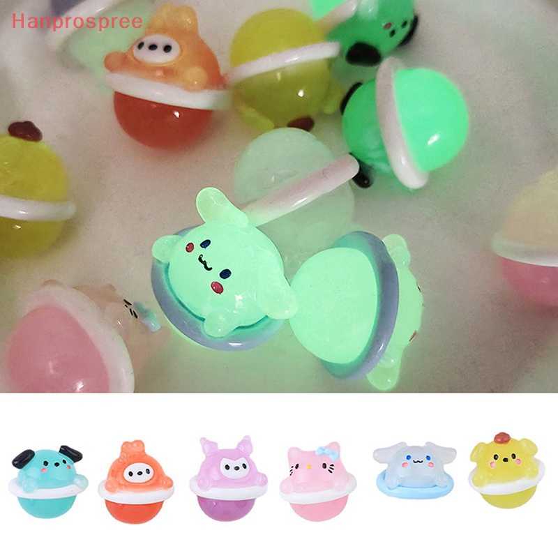 Bộ 2 Vòng cổ / Móc Khóa Hình Động Vật Bằng Nhựa Resin Phát Quang Xinh Xắn