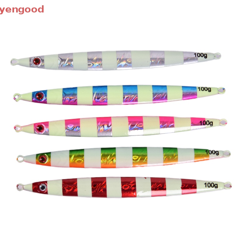 Mồi Câu Cá Giả Bằng Kim Loại Phát Sáng Trọng Lượng 100g