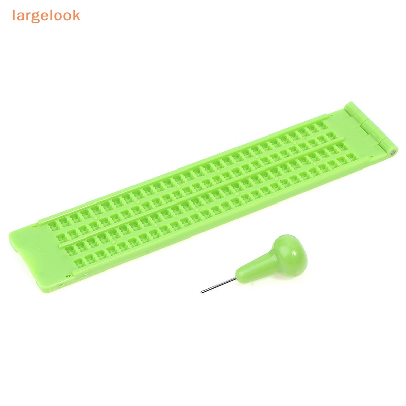 Braille Wrig Slate Di Động Với Bút Stylus Luyện Tập Kích Thước Lớn [Lớn] Bằng Nhựa Braille Wrig