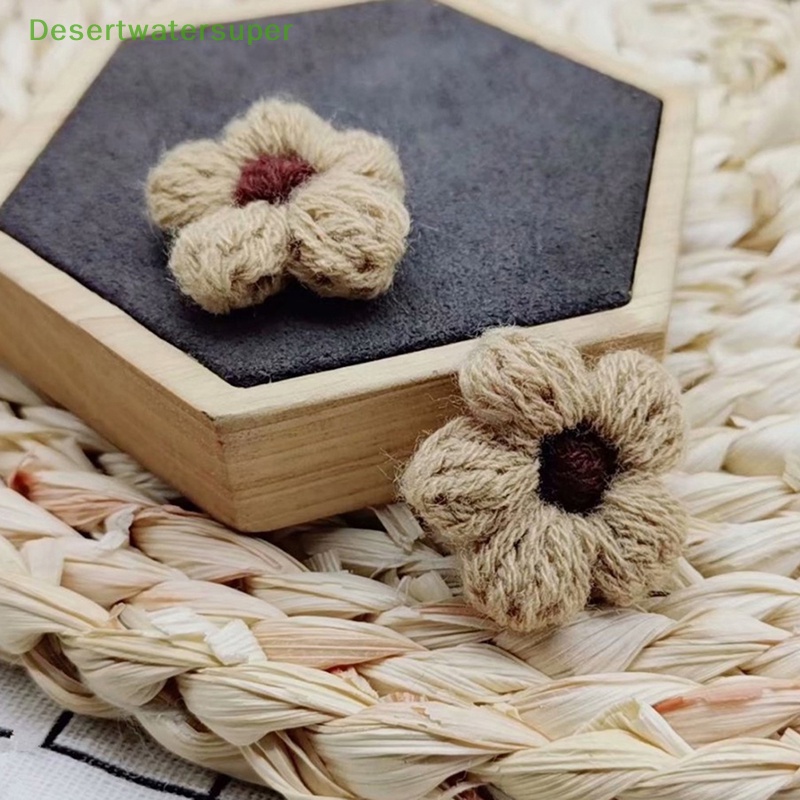 Set 10 Móc Len Hình Hoa Hướng Dương Làm Đồ Thủ Công DIY