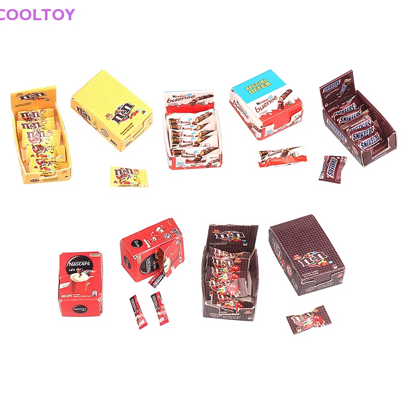 1 Set Mô Hình Ly Cà Phê / Socola / Thức Ăn Vặt Trang Trí Nhà Búp Bê 1: 12