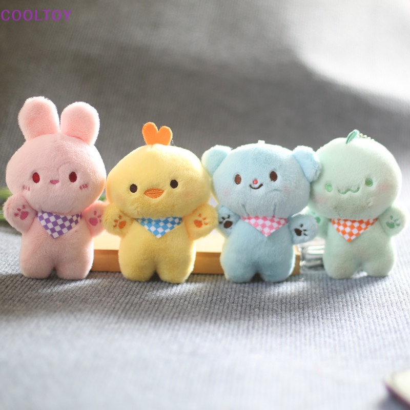 1 Móc Khóa Hình Gà / Gấu / Thỏ Bằng Lông Nhung Dễ Thương Xinh Xắn