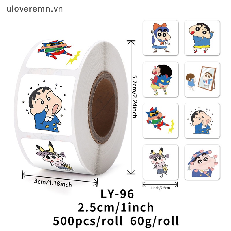 Set 500 Sticker Shin-chan Dễ Thương Dùng Làm Phần Thưởng Cho Bé