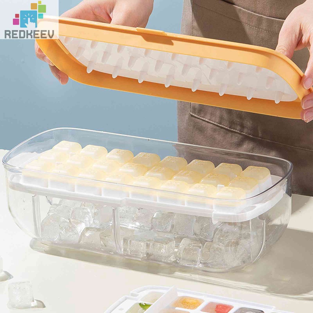 Khay Silicone Làm Đá Viên 24 / 48 Ô Chống Rò Rỉ
