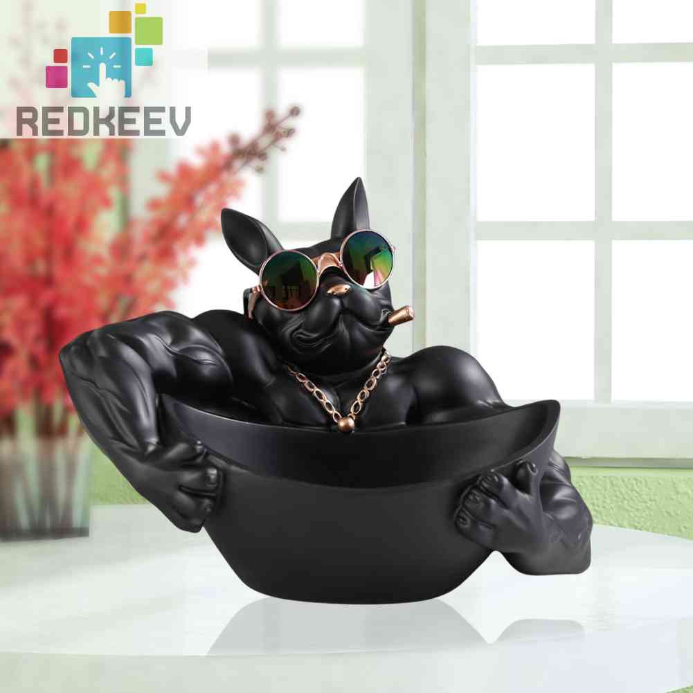 Giá Đỡ Chìa Khóa Hình Chú Chó Bull Bằng Nhựa Resin Trang Trí Quán Cà Phê /