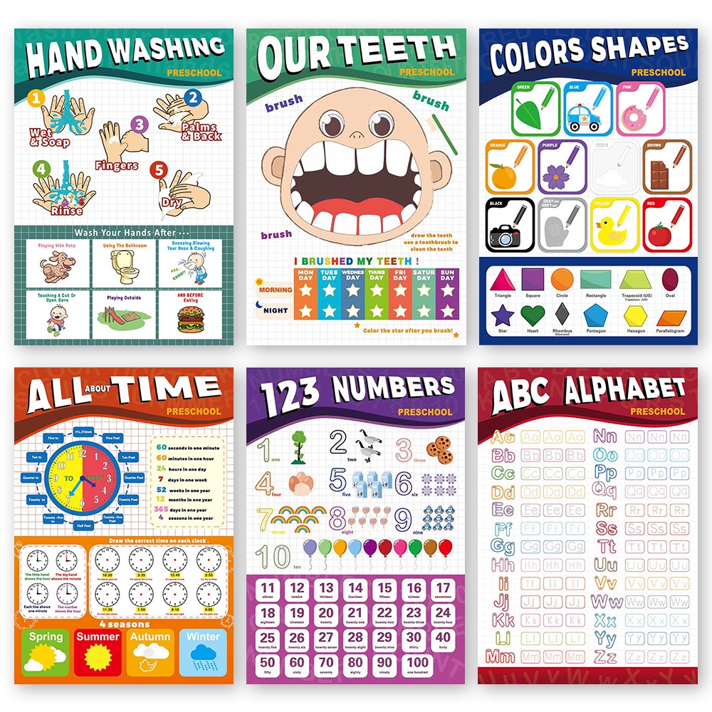 Set 12 Tấm Poster Hình Biểu Tượng Cảm Xúc Tiếng Anh Giáo Dục Sớm Cho Bé