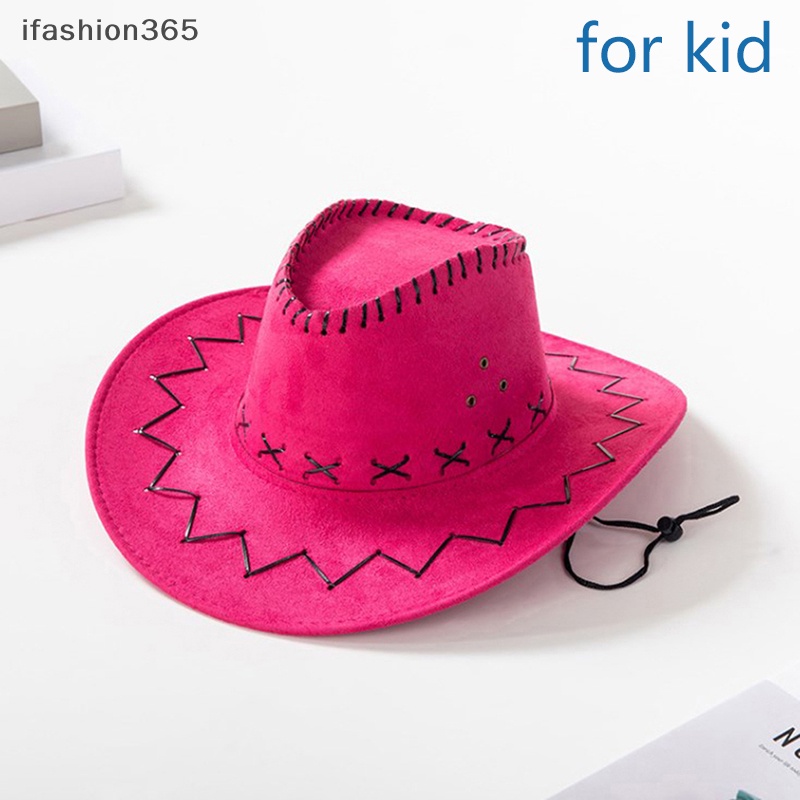 Mũ Cao Bồi Giả Da Vành Rộng Thời Trang Phương Tây ifashion365