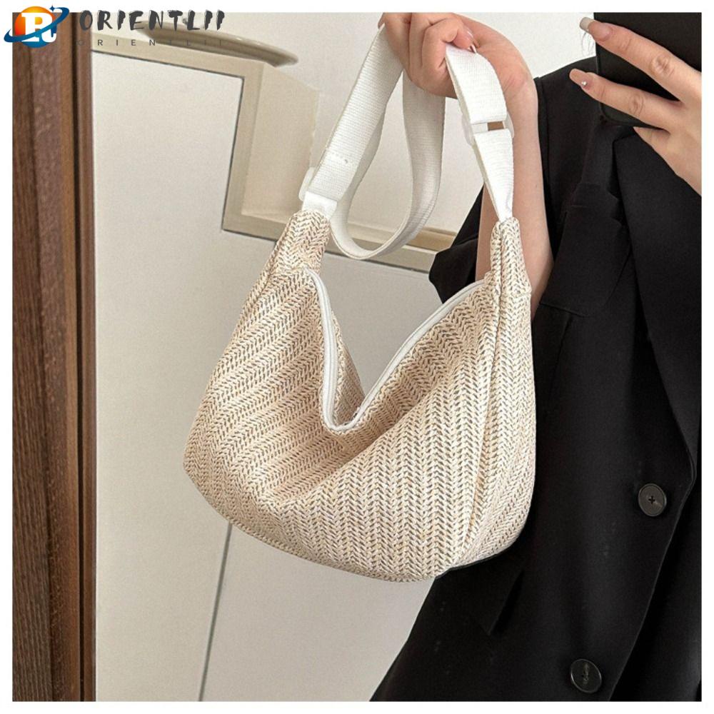 Túi Rơm Nylon Đeo Vai Đa Năng Cho Nữ