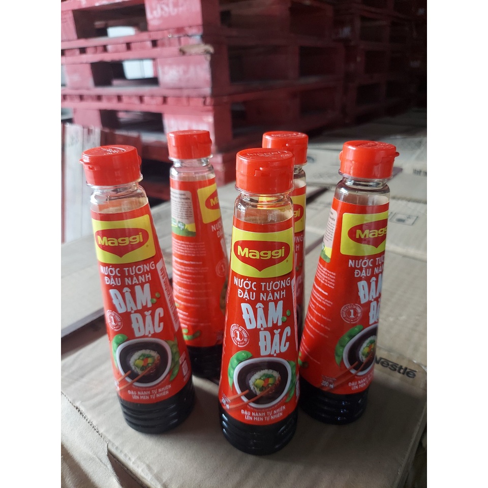 COMBO 5 CHAI NƯỚC TƯƠNG MAGGI ĐẬU NÀNH ĐẬM ĐẶC NẮP ĐỎ SIÊU NGON DATE MỚI T6-2024