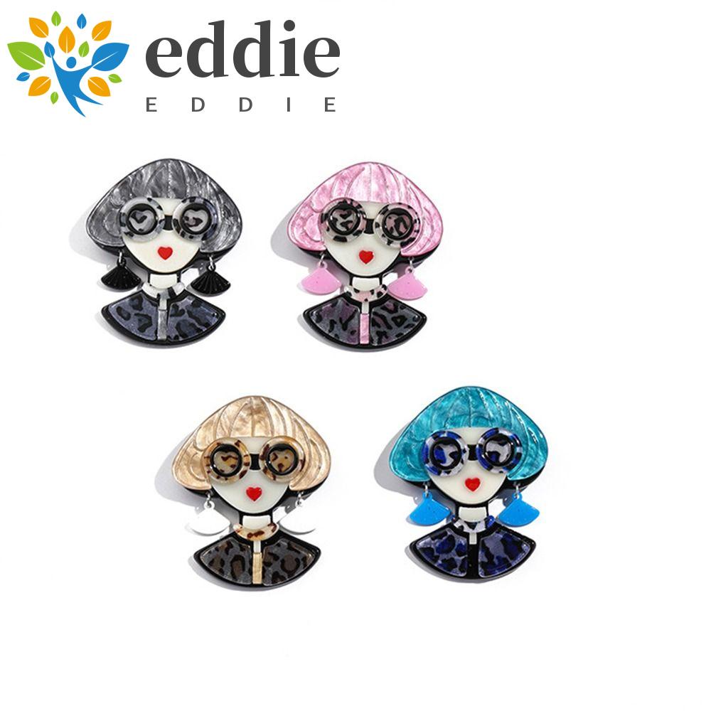 Ghim Cài Áo Bằng Acrylic Hình Mắt Kính 26EDIE Độc Đáo Thời Trang Hàn Quốc