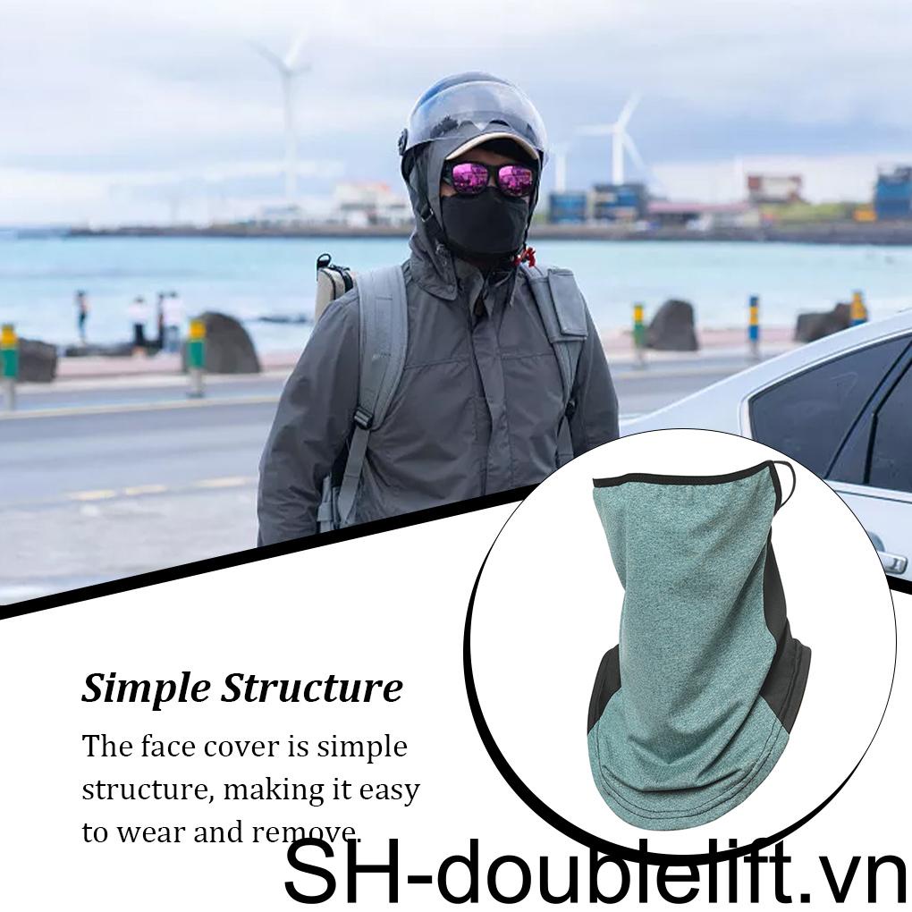Khăn Che Mặt Và Cổ Màu Trơn Thoáng Khí Bảo Vệ Toàn Thân Khi Đi Xe Đạp Leo Núi Mùa Hè