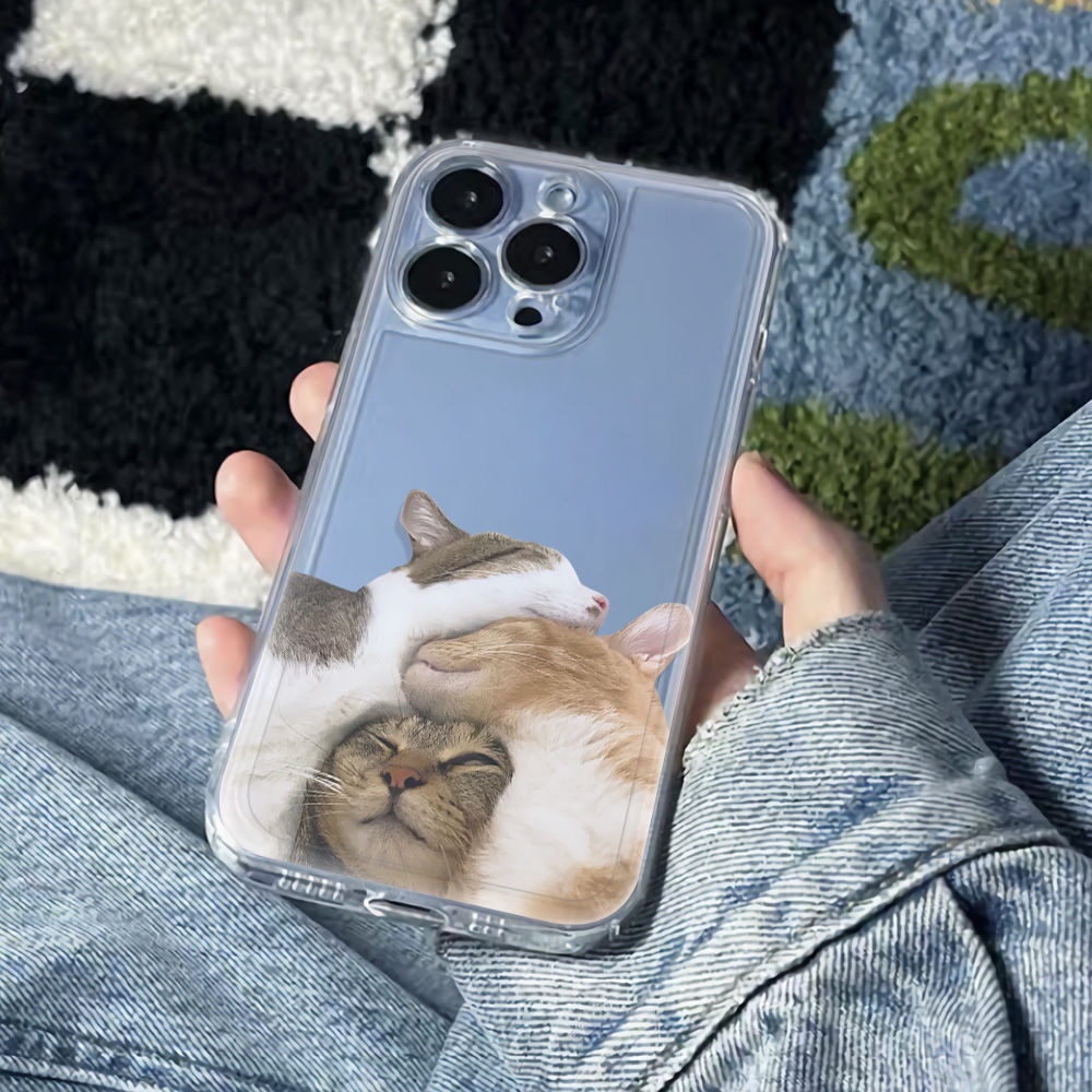 ✅Ốp Điện Thoại Mềm Chống Sốc In Hình Mèo Cho Iphone 7811iPhone1213 6In plusmax14pro X8BY