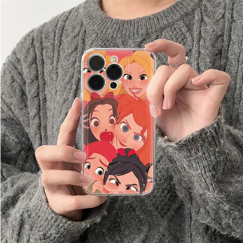 ✅Ốp Điện Thoại Dẻo Họa Tiết Hoạt Hình Công Chúa Dễ Thương Chống Sốc Cho Apple 78 plus 14Pro6Iniphone12 1311max RPKB