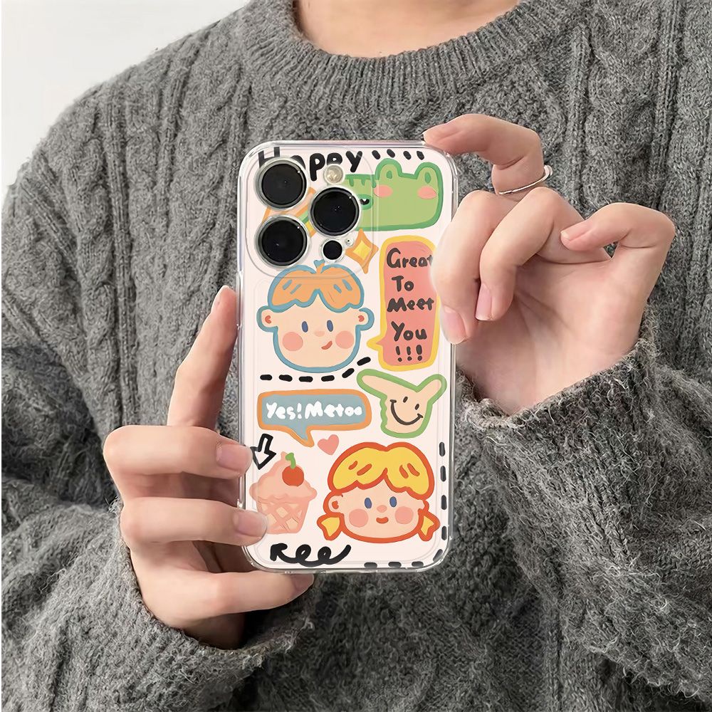 ✅Ốp Điện Thoại Mềm Chống Sốc Họa Tiết Graffiti Cho Apple Iphone 11 78 12Max 6In1314Pro M4GN