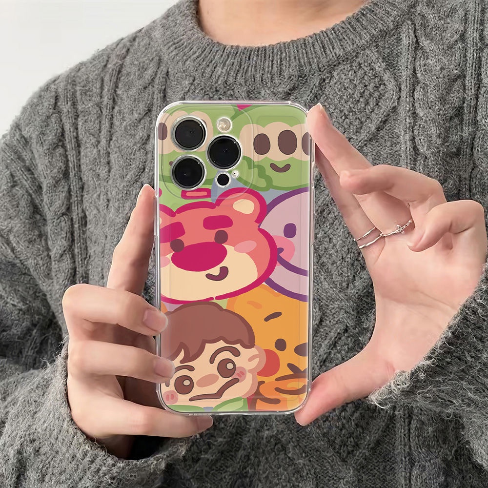 ✅Ốp Điện Thoại Mềm Chống Sốc Hình Gấu Và Dâu Tây Cho Iphone12 Plus14Pro11136In 78max