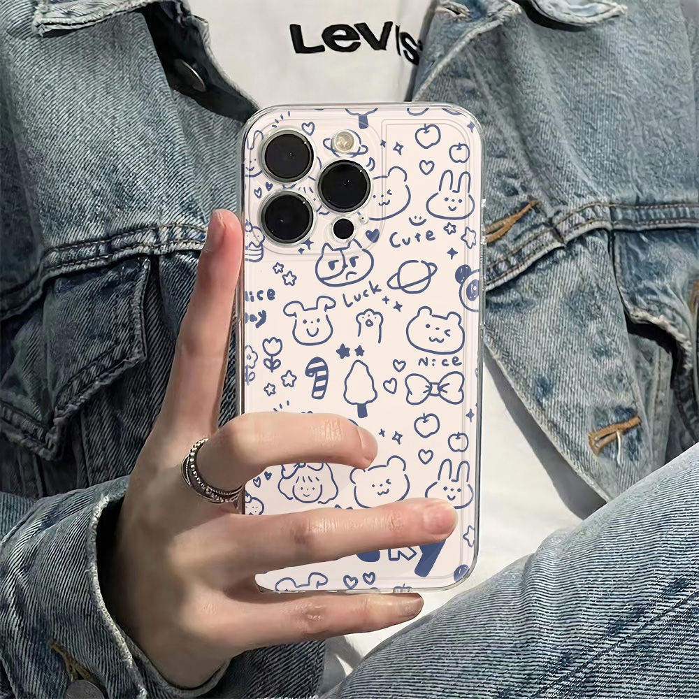 ✅Ốp Điện Thoại Dẻo Họa Tiết Graffiti Đơn Giản Chống Sốc Cho iPhone12plus 13 JGFU 11786In 14pro max