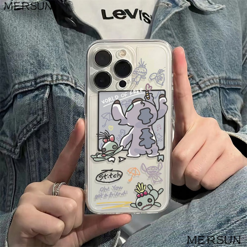 ✅Ốp Điện Thoại Dẻo Họa Tiết Hoạt Hình Stitch Dễ Thương Cho iPhone12stitch14promax13plus 116Inch 78 PLGT