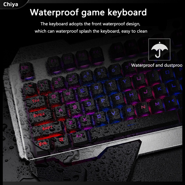 Bộ Bàn Phím Và Chuột Không Dây K680 Chống Nước Bằng Kim Loại Rgb Có Thể Sạc Lại