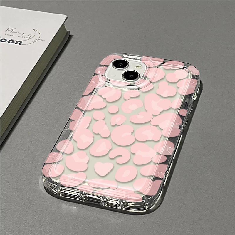Ốp Điện Thoại Silicon TPU Mềm Trong Suốt Họa Tiết Da Báo Chống Sốc Cho IPhone 14 13 11 12 Pro XS Max X XR 7 + 8 Plus