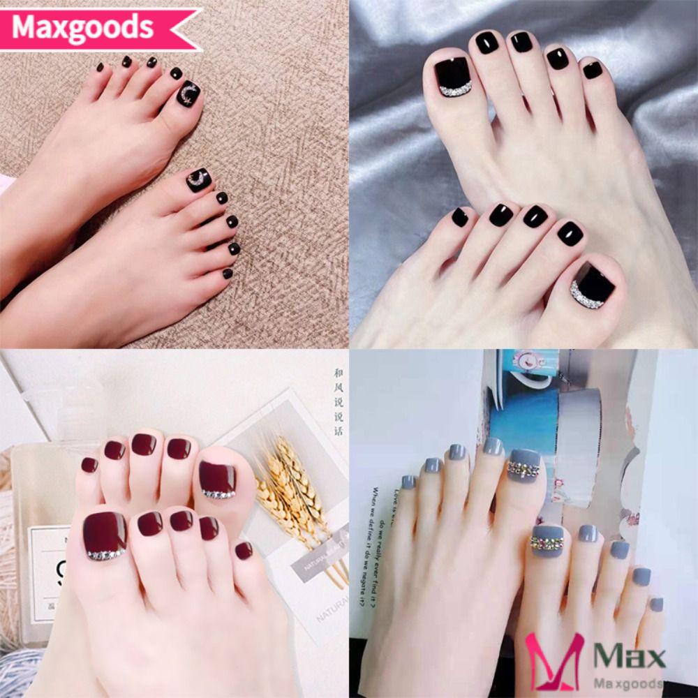 Móng Chân Giả Đính Sequin Hình Vuông Dành Cho Nữ