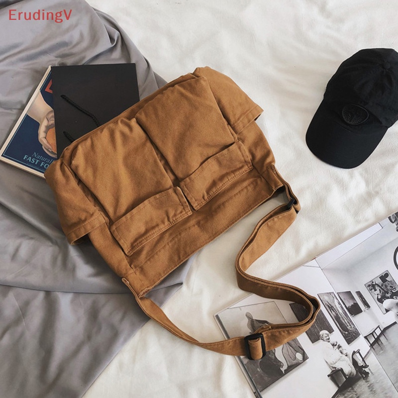 [ErudingV] Túi Xách Đeo Vai Bằng Vải Canvas Dành Cho Thanh Thiếu Niên [Mới]