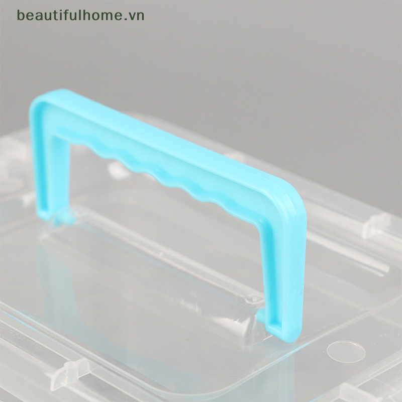 Hộp Nhựa Vuông Mini Trong Suốt Đựng Trang Sức Hạt Cườm