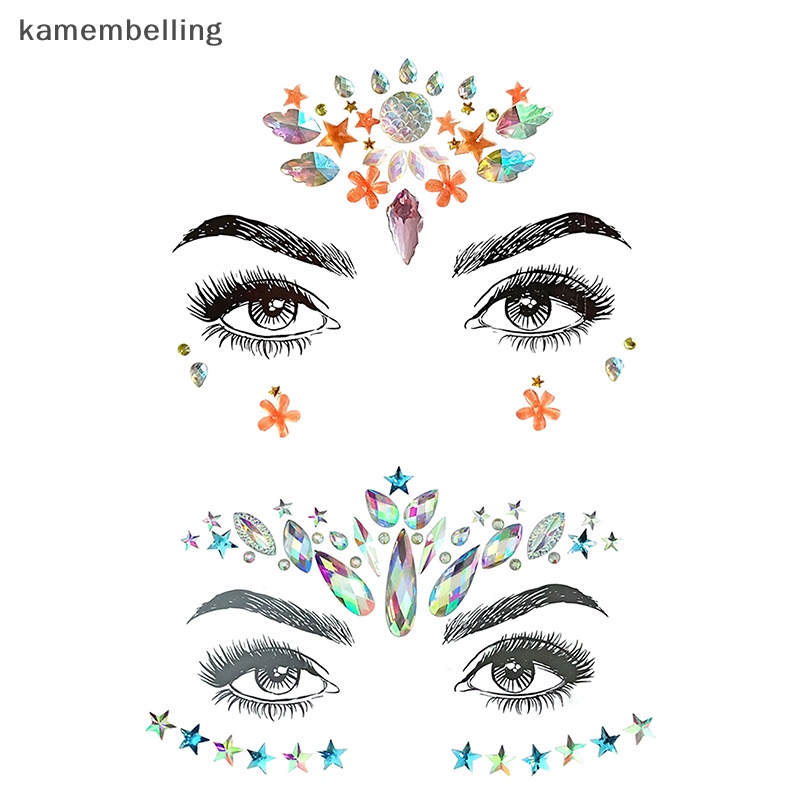 Kamembelling Đá Dán Mặt Trang Sức Tự Dính Họa Tiết Mardi Gras EN