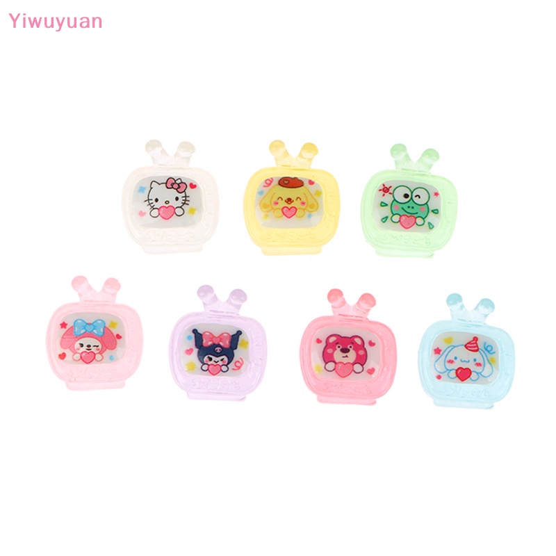 Bộ 5 Tượng Gấu / Dâu Tây Mini Bằng Nhựa Resin Phát Quang Trang Trí Mới