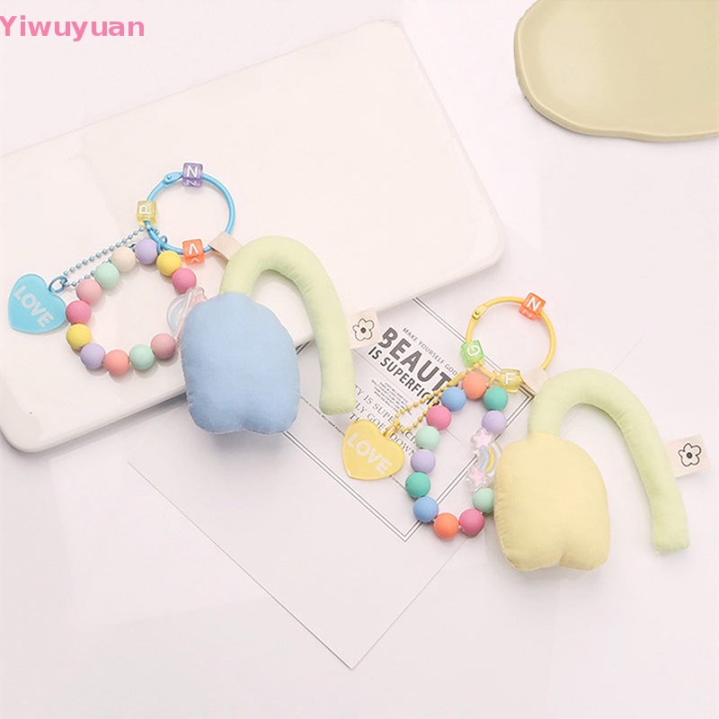 < Yiwuyuan > Móc Khóa Chuỗi Hạt Màu Kẹo Hình Hoa Tulip Trang Trí Túi Xách Hàng Mới