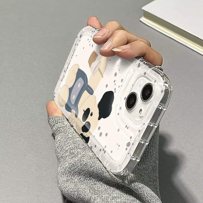 Ốp Điện Thoại Silicon TPU Mềm Chống Sốc In Hình Gấu Dễ Thương Cho IPhone 14 13 11 12 Pro XS Max X XR 7 + 8 Plus