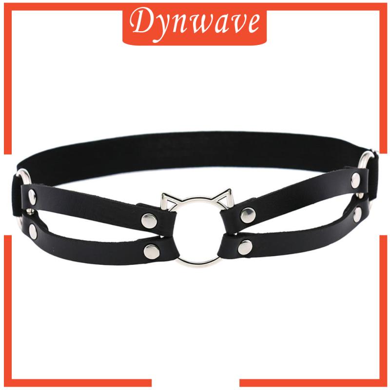 Đai Nịt Đùi Bằng Da Co Giãn Hình Mèo Phong Cách Punk Gothic Thời Trang