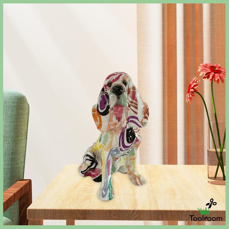 Mô Hình Tượng Chú Chó Nhiều Màu Sắc Dùng Trang Trí Nhà Cửa