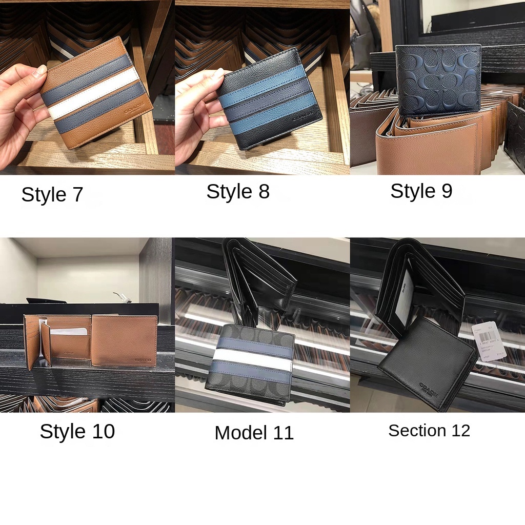 Coach Ví Da Ngắn Thời Trang Dành Cho Nam 74929 74064 74974