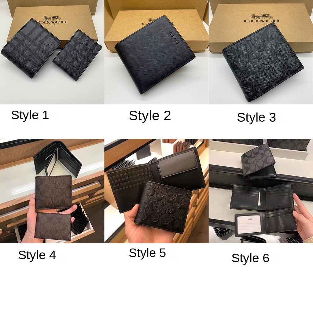 Coach Ví Da Ngắn Thời Trang Dành Cho Nam 74929 74064 74974