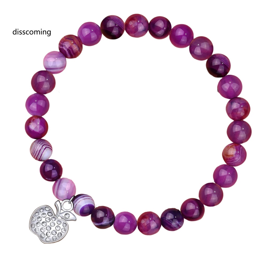 Băng Đô SL SL SL SL SL| Vòng Tay Chuỗi Hạt Đá Tự Nhiên Khắc Chữ Thank You Và Thẻ Trái Cây Co Giãn Thời Trang Cho Nữ