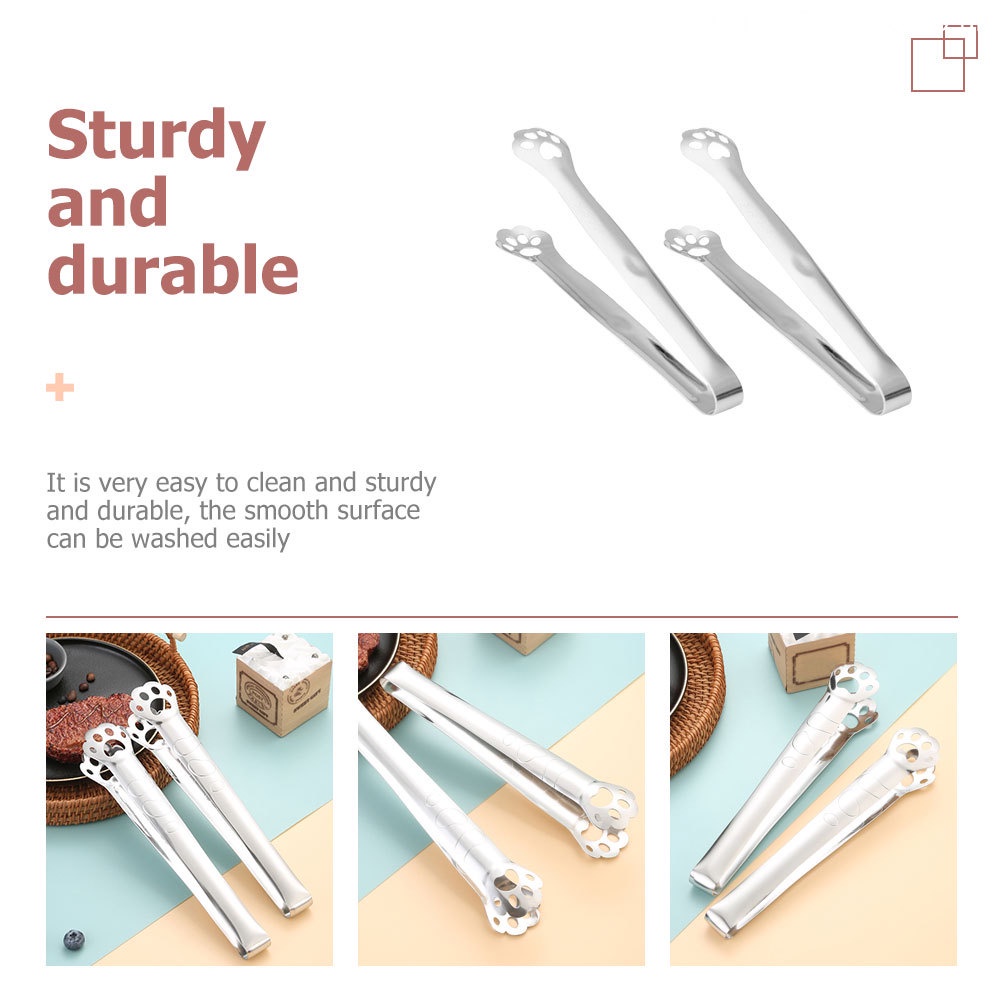 Set 2022 Kẹp Gắp Thức Ăn Mini Bằng Thép Không Gỉ