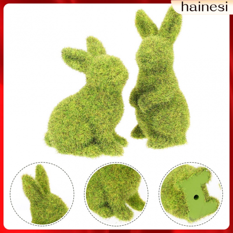 Set 2 Tượng Thỏ Phục Sinh Trang Trí Nội Thất