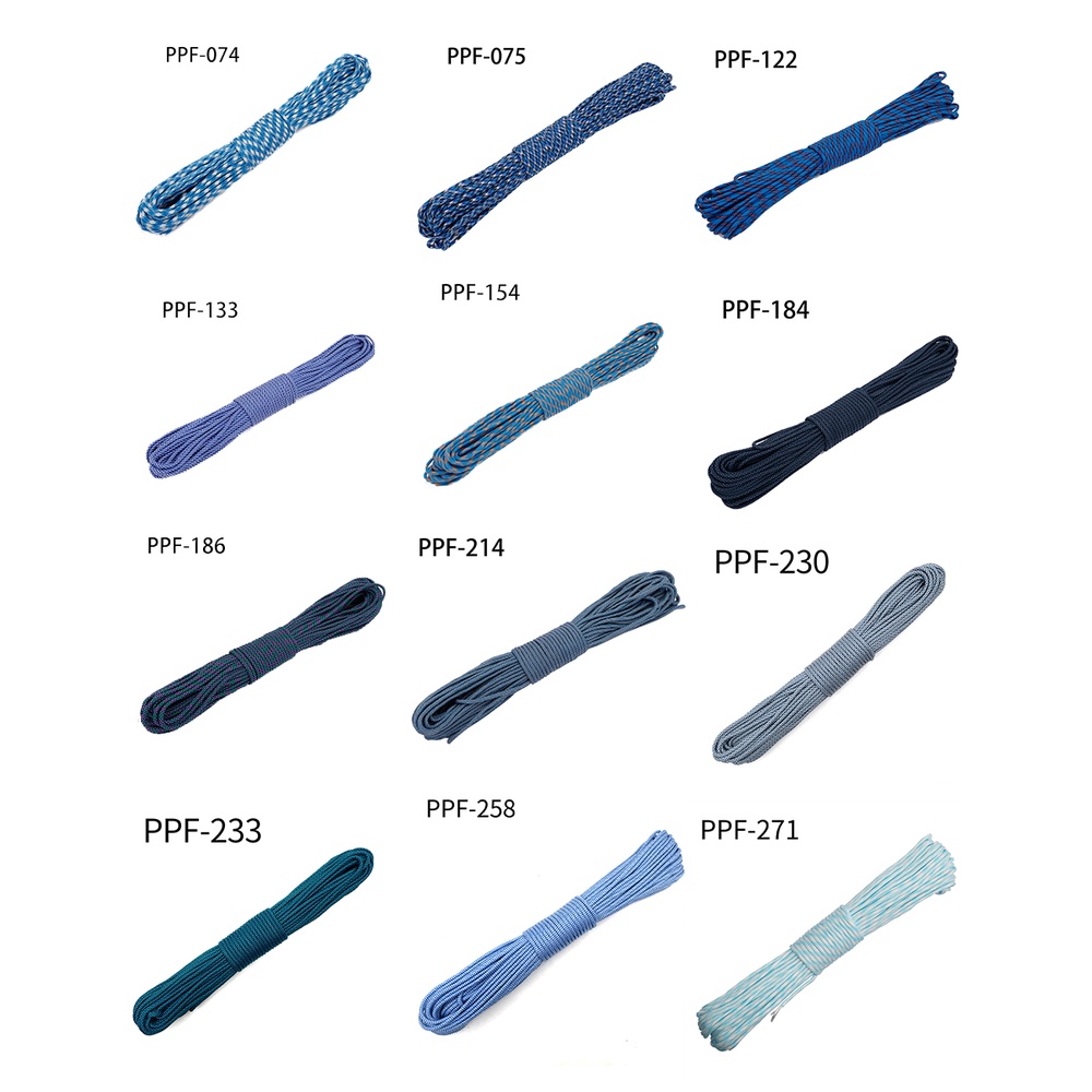 Lin01 Dây Dù Nylon Paracord 7lõi 4mm 550lb 7.5mét 279 Màu Sắc
