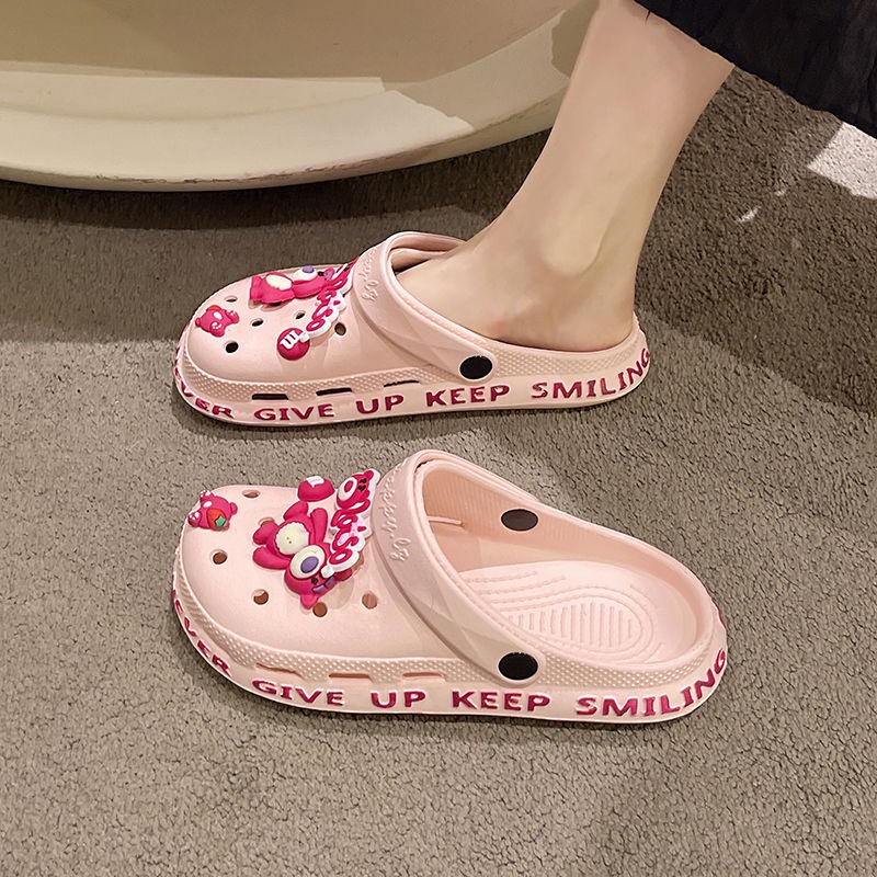 Xăng đan Đế Mềm Dày Hở Ngón Thoải Mái Chống Trượt Họa Tiết Hoạt Hình