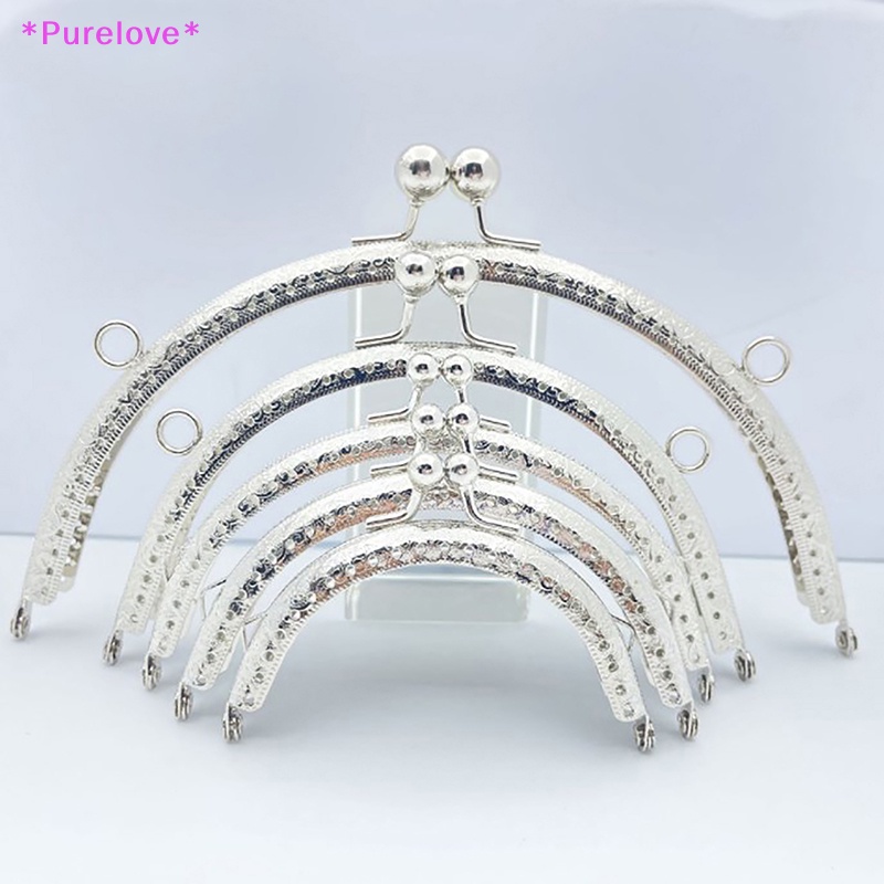1 Khung Khóa Túi Xách Bằng Bạc Bóng 8.5 / 10.5 / 12.5 / 15.5CM DIY Mới