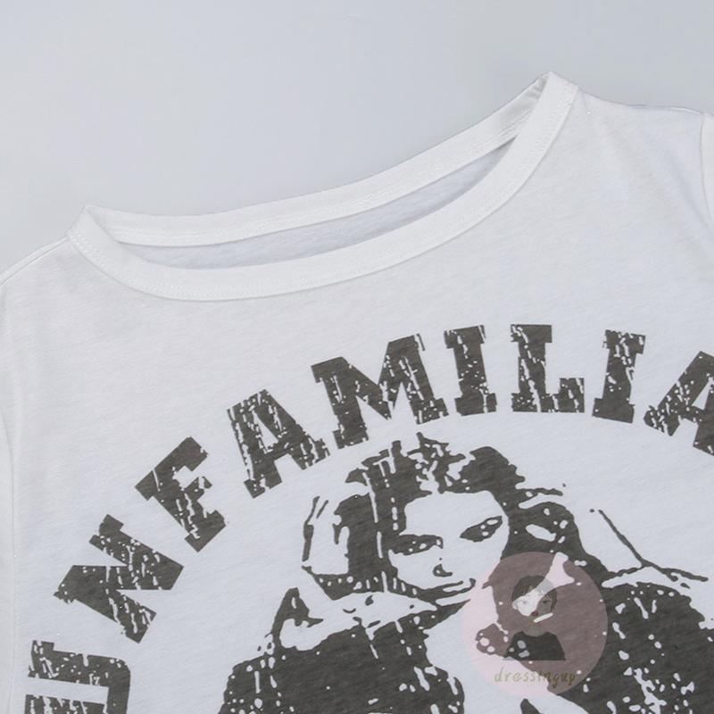 Áo Thun Tay Ngắn In Chữ Thời Trang Dành Cho Nữ