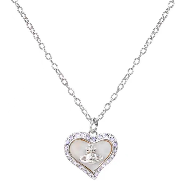 VIVIENNE WESTWOOD Tình Yêu Kim Cương Necklace Saturn Pendant