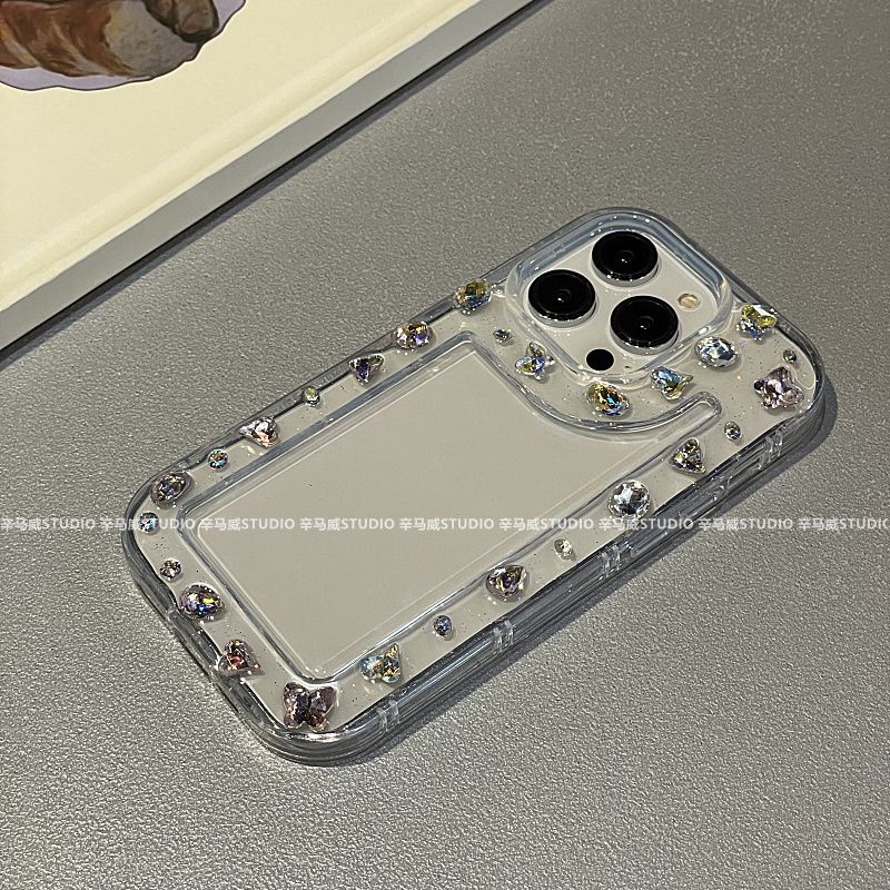 Ốp Điện Thoại Epoxy Đính Đá Lấp Lánh Cho Iphone 14promax 13 11 14pro 13pro 14