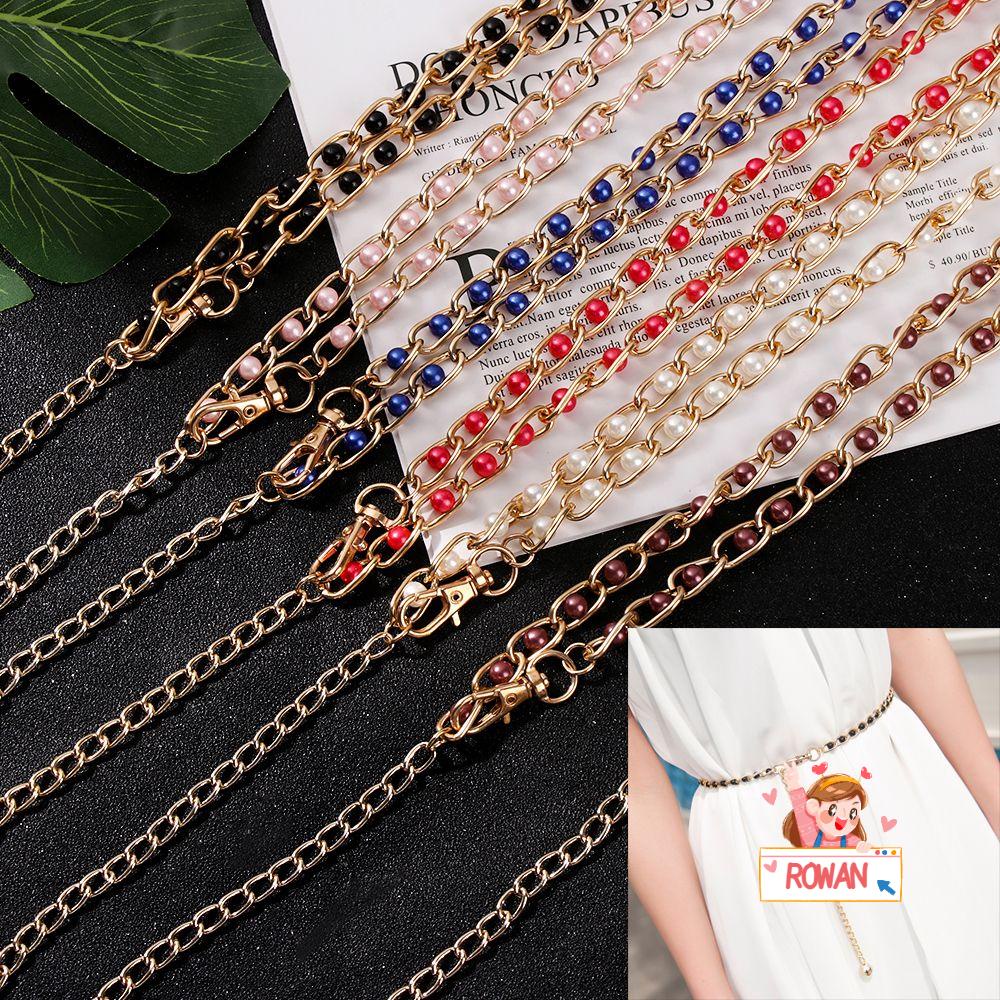 Dây Thắt Lưng Mỏng Đính Hạt Giả Ngọc Trai Thời Trang Dự Tiệc