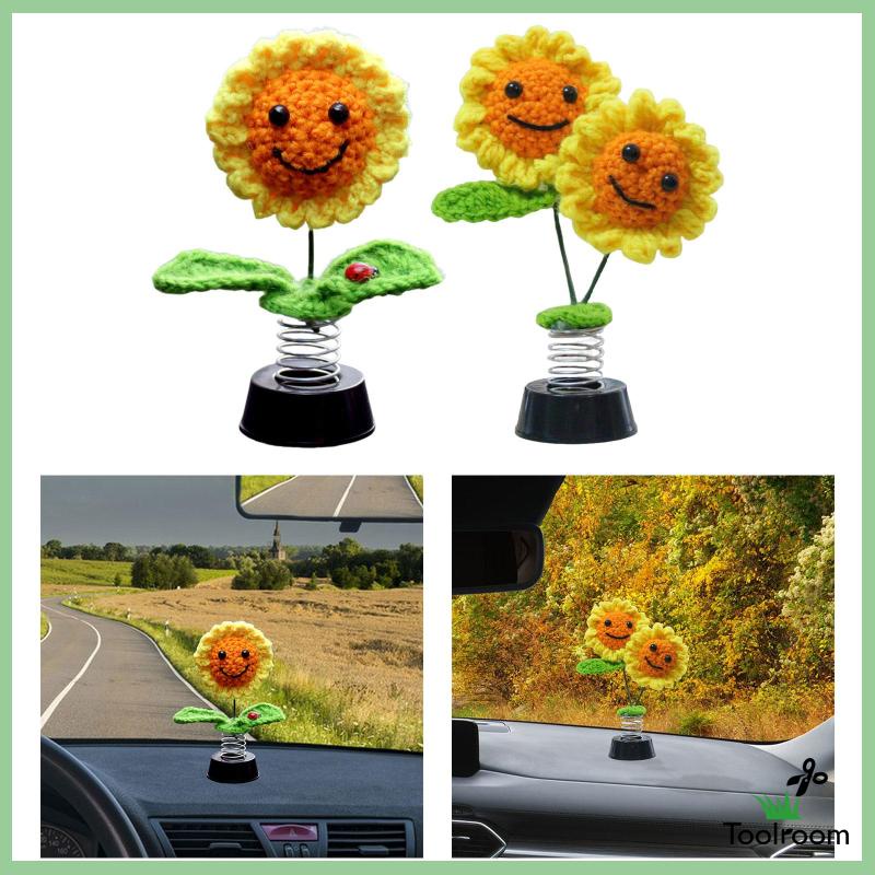 Phụ Kiện Hoa Lắc Dệt Kim Trang Trí Xe Hơi / Quán Cà Phê